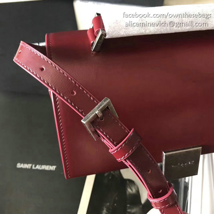 Medium Bellechasse Saint Laurent Bag in Burgundy Leather 482051