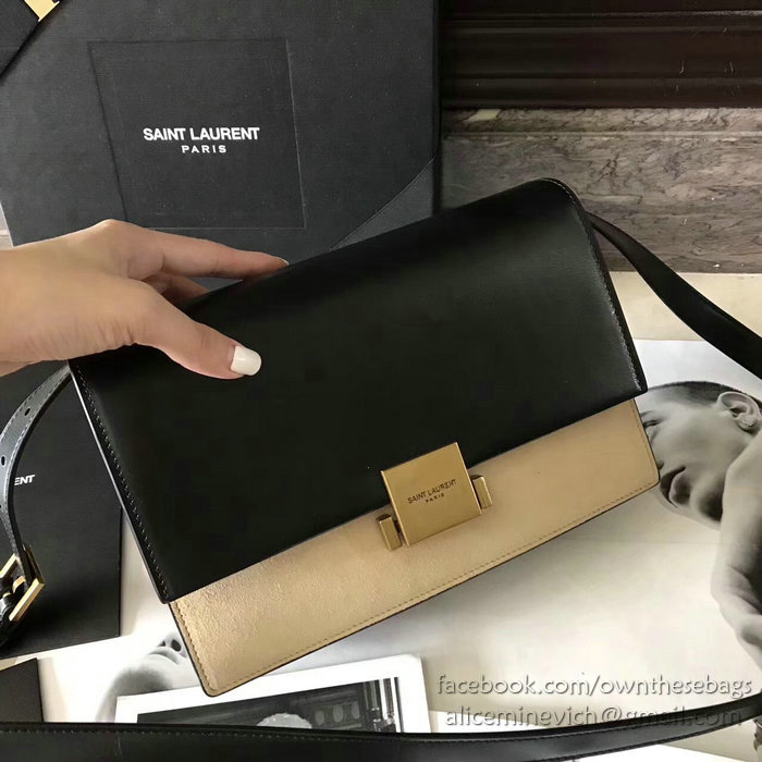 Saint Laurent Medium Bellechasse Bag Black & Apricot 462044