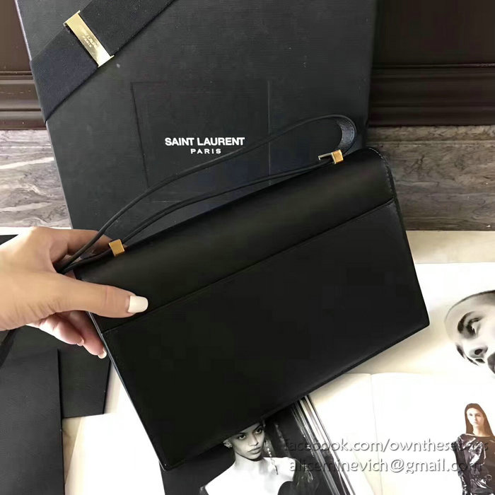 Saint Laurent Medium Dylan Flap Shoulder Bag Black 439047