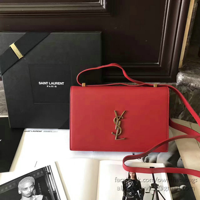 Saint Laurent Medium Dylan Flap Shoulder Bag Red 439047