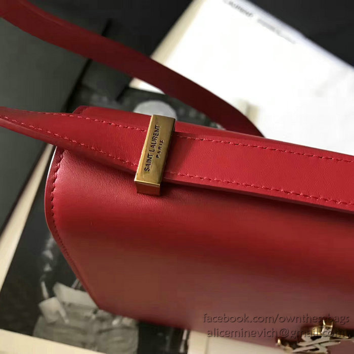 Saint Laurent Medium Dylan Flap Shoulder Bag Red 439047