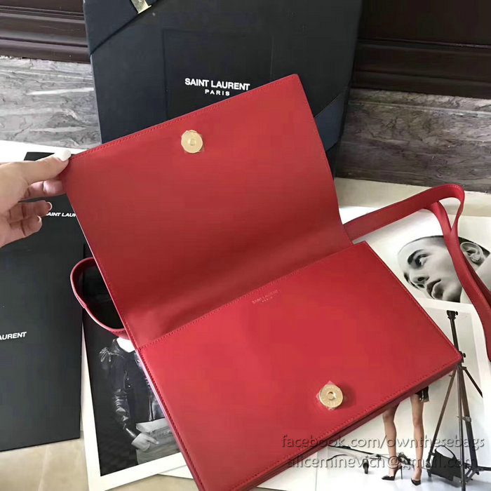 Saint Laurent Medium Dylan Flap Shoulder Bag Red 439047