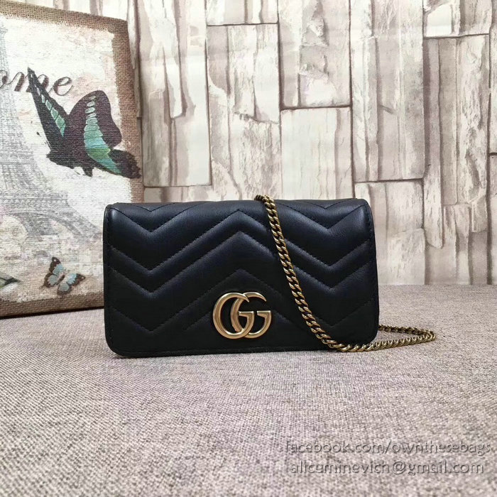 Gucci GG Marmont Mini Shoulder Bag Black 488426