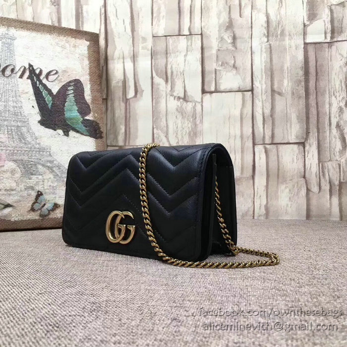 Gucci GG Marmont Mini Shoulder Bag Black 488426