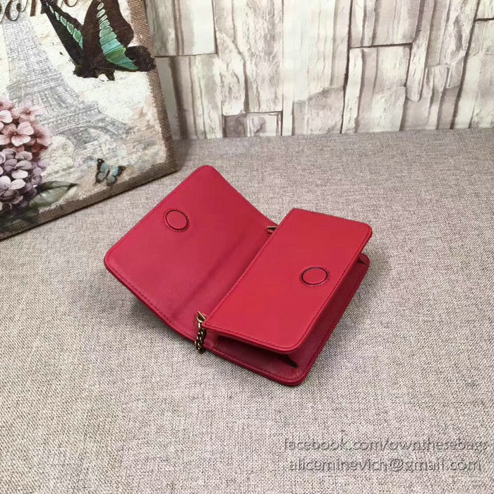 Gucci GG Marmont Mini Shoulder Bag Red 488426