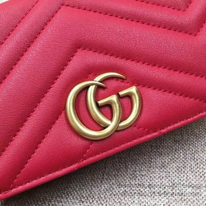 Gucci GG Marmont Mini Shoulder Bag Red 488426