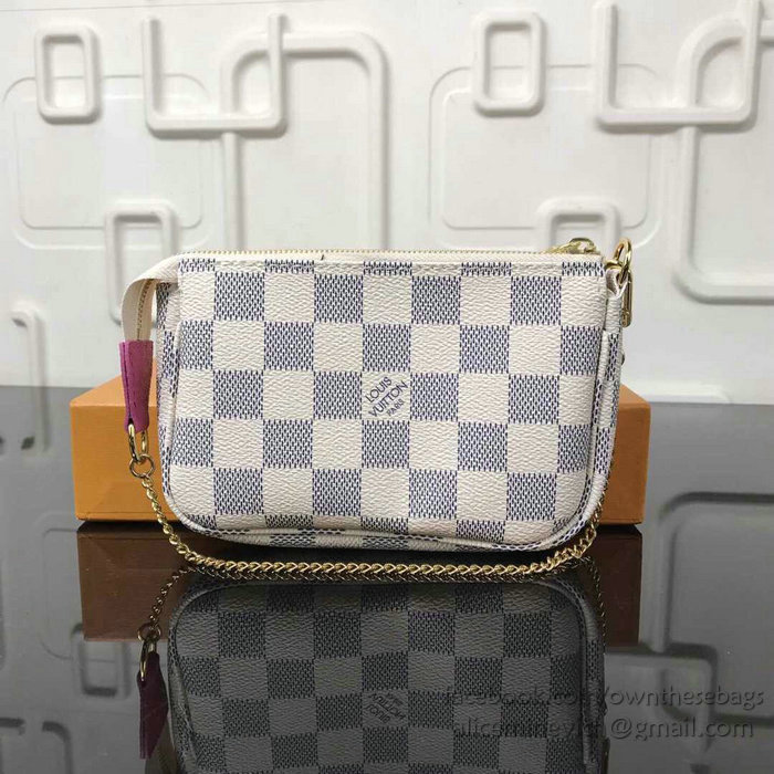 Louis Vuitton Damier Azur Canvas Mini Pochette Accessoires M62087