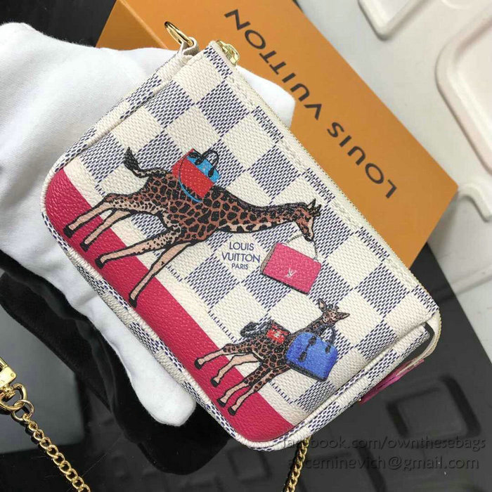 Louis Vuitton Damier Azur Canvas Mini Pochette Accessoires M62087