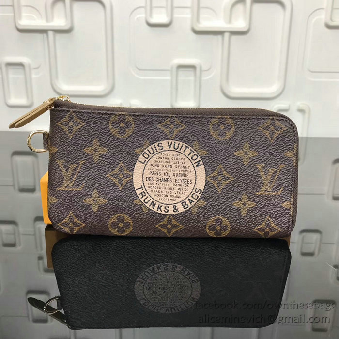 Louis Vuitton Damier Ebene Canvas Complice Wallet Beige N61740