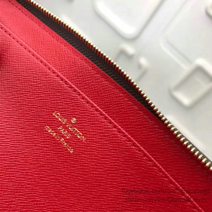 Louis Vuitton Damier Ebene Canvas Complice Wallet Red N61740