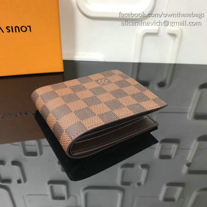 Louis Vuitton Damier Ebene Canvas Marco Wallet N63336