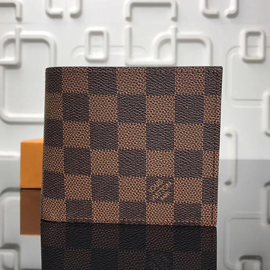 Louis Vuitton Damier Ebene Canvas Marco Wallet N63336