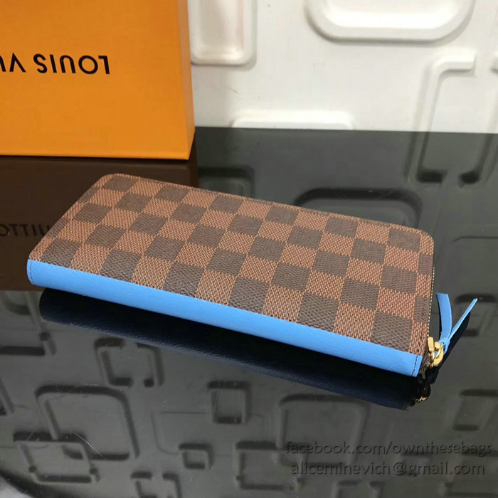 Louis Vuitton Damier Ebene Canvass Zippy Wallet N64426