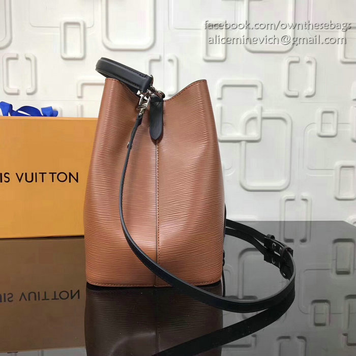 Louis Vuitton Epi Leather Lockme Bucket Brown M54366