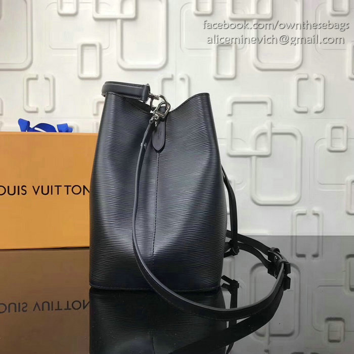 Louis Vuitton Epi Leather Lockme Bucket Noir M54366