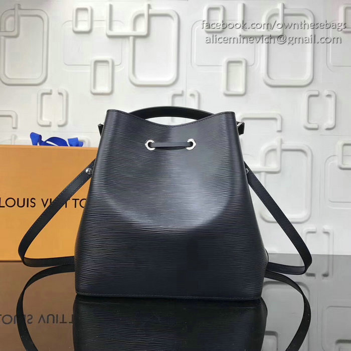 Louis Vuitton Epi Leather Lockme Bucket Noir M54366