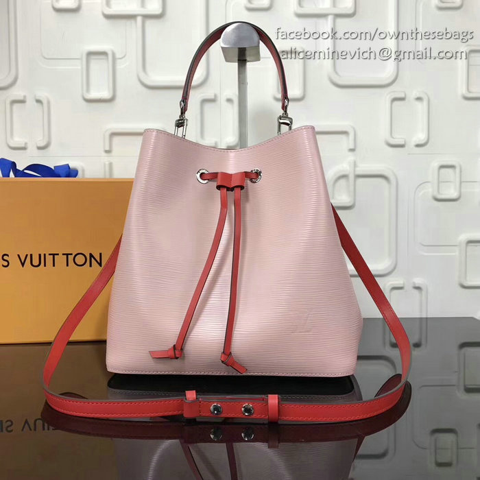 Louis Vuitton Epi Leather Lockme Bucket Pink M54366