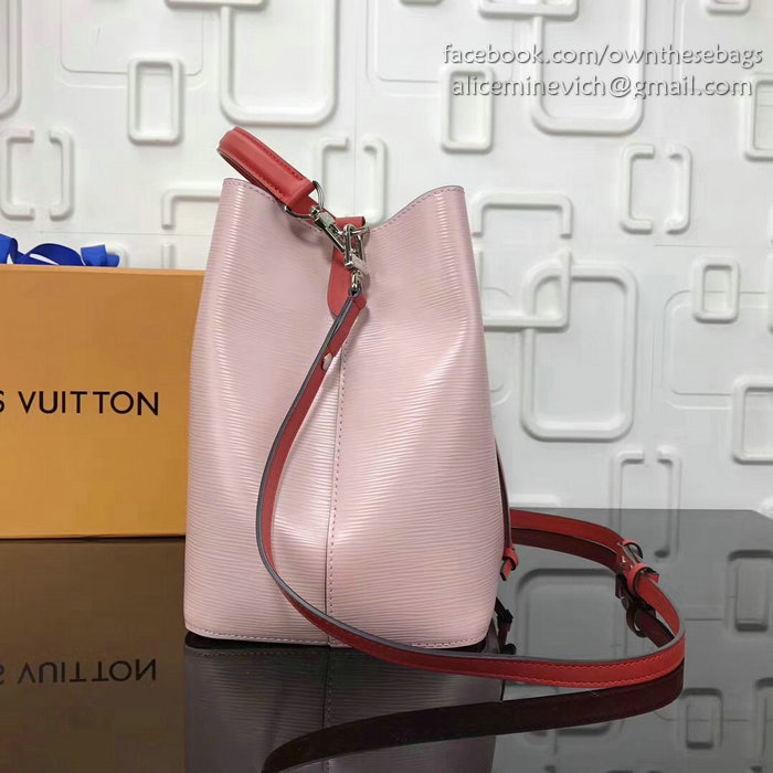 Louis Vuitton Epi Leather Lockme Bucket Pink M54366