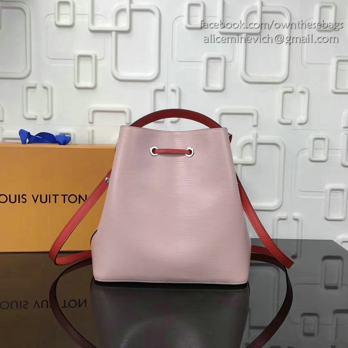 Louis Vuitton Epi Leather Lockme Bucket Pink M54366