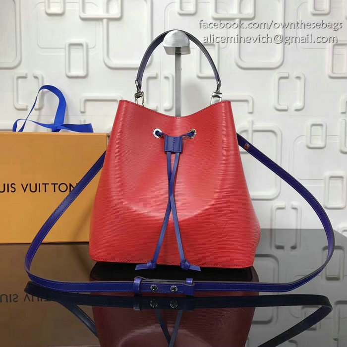 Louis Vuitton Epi Leather Lockme Bucket Red M54366