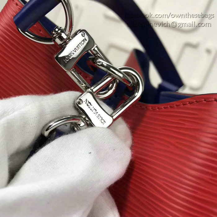 Louis Vuitton Epi Leather Lockme Bucket Red M54366