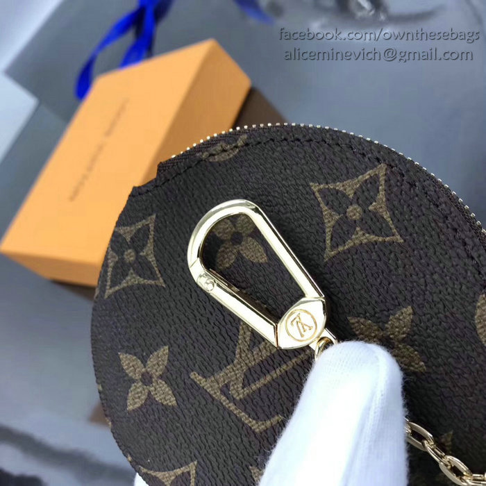 Louis Vuitton Monogram Canvas Stickers Round Coin Purse M62088