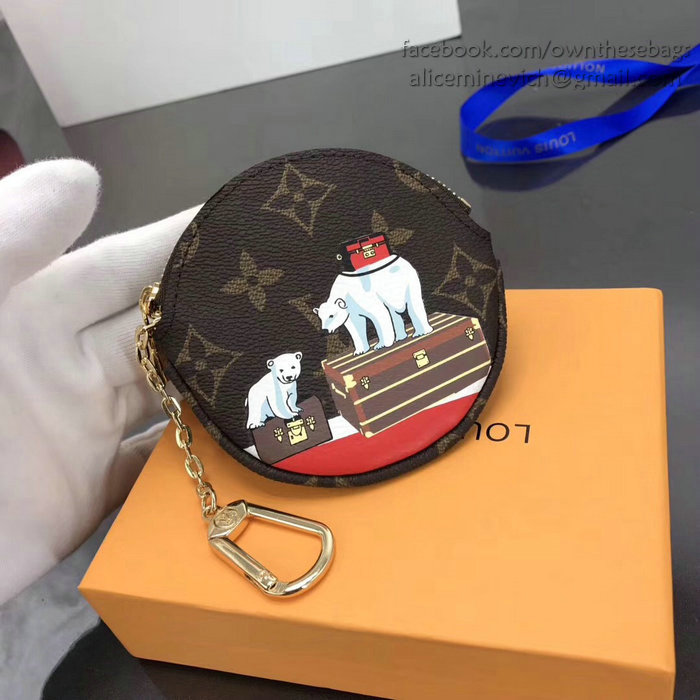 Louis Vuitton Monogram Canvas Stickers Round Coin Purse M62088