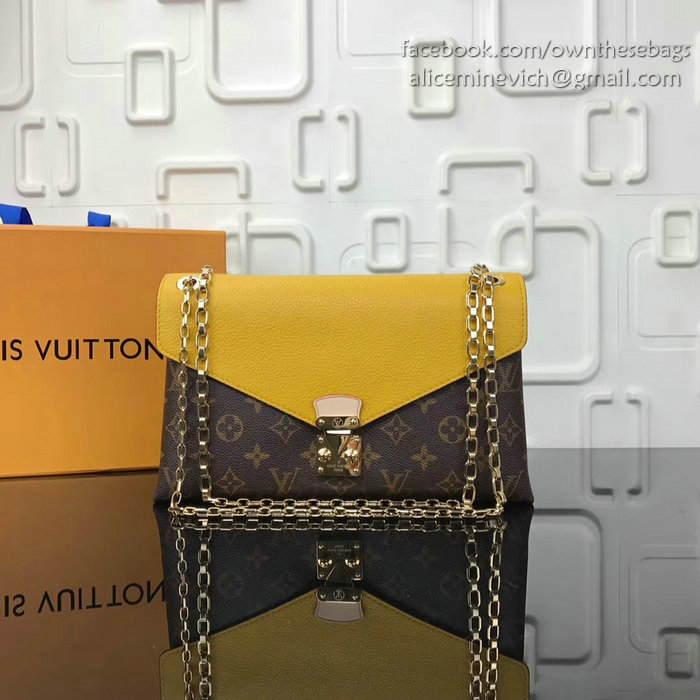 Louis Vuitton Pallas Chain Shoulder Bag Yellow M41200