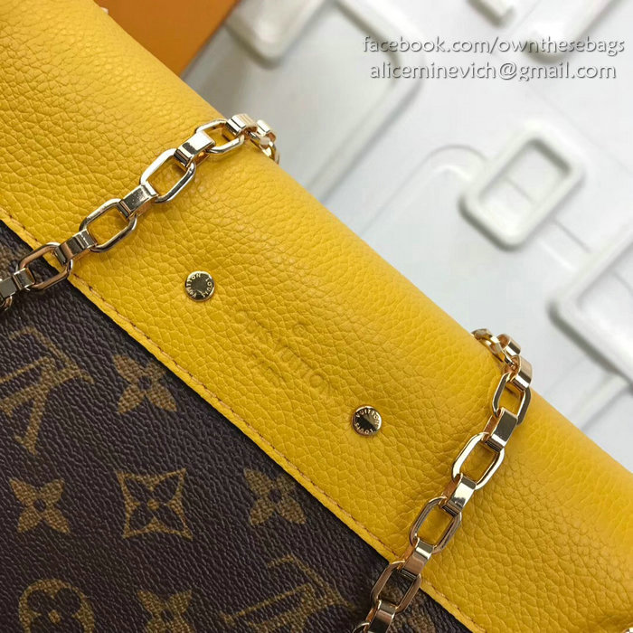 Louis Vuitton Pallas Chain Shoulder Bag Yellow M41200