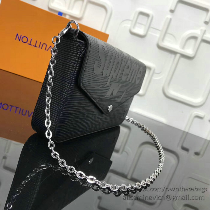 Louis Vuitton Supreme X Felicie Chain Wallet Noir M61276