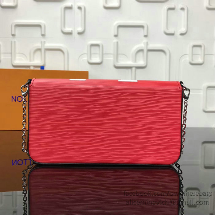 Louis Vuitton Supreme X Felicie Chain Wallet Red M61276