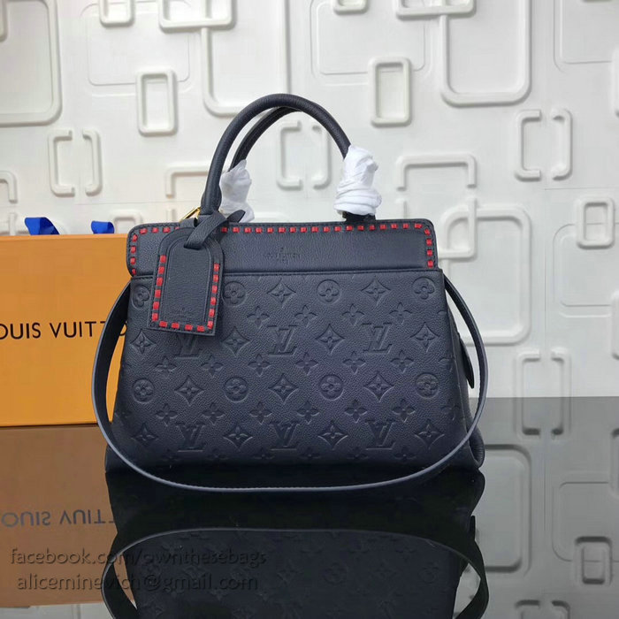 Louis Vuitton Monogram Empreinte Vosges MM Marine Rouge M43249