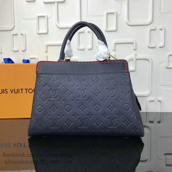 Louis Vuitton Monogram Empreinte Vosges MM Marine Rouge M43249