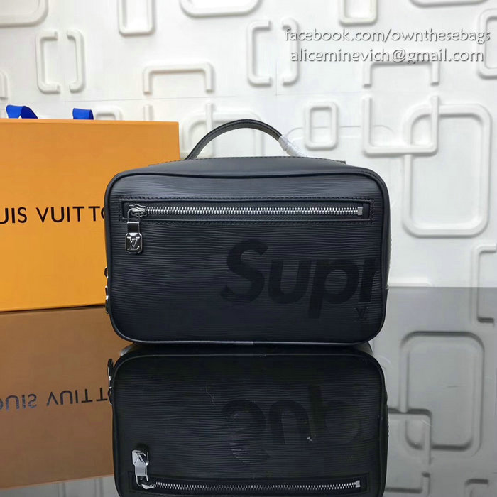 Louis Vuitton Supreme X Clutch Bag Noir M10141