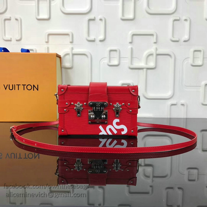 Louis Vuitton Supreme X Petite Malle Red M94219