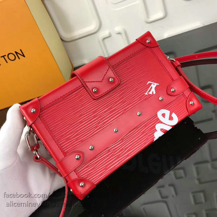 Louis Vuitton Supreme X Petite Malle Red M94219