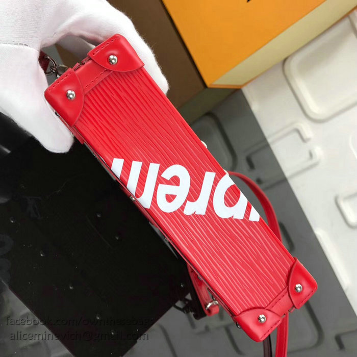 Louis Vuitton Supreme X Petite Malle Red M94219