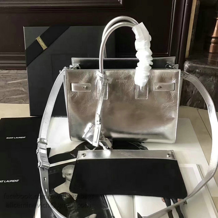 Saint Laurent Medium Sac De Jour Souple Bag Silver 477477