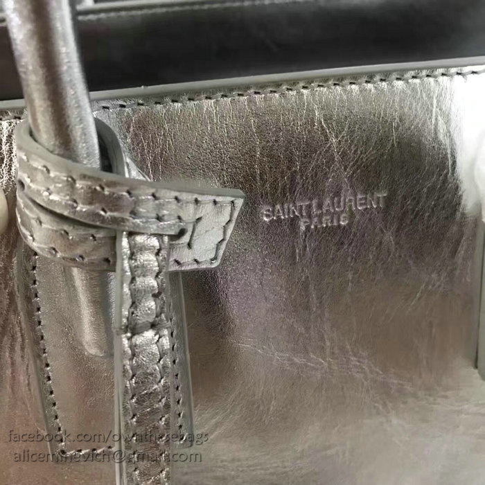 Saint Laurent Medium Sac De Jour Souple Bag Silver 477477