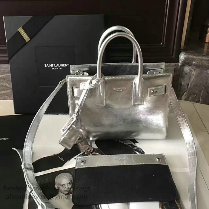 Saint Laurent Small Sac De Jour Souple Bag Silver 466283