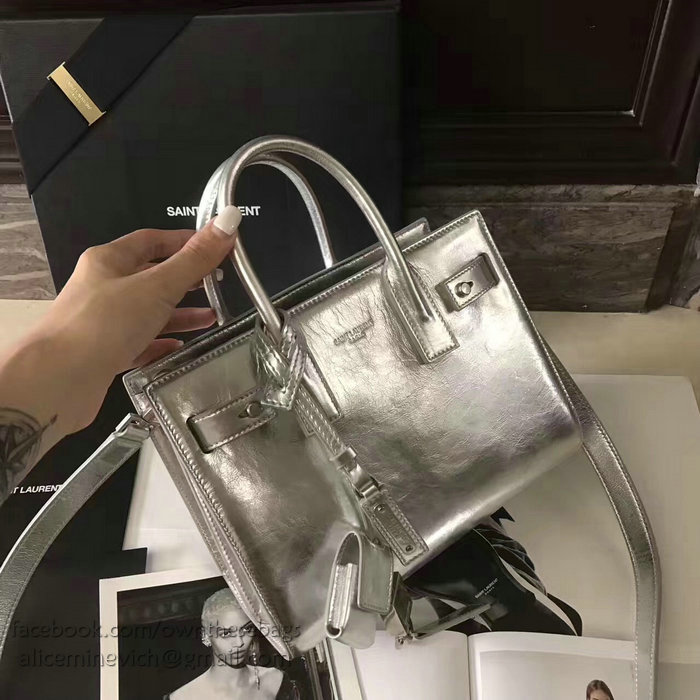 Saint Laurent Small Sac De Jour Souple Bag Silver 466283