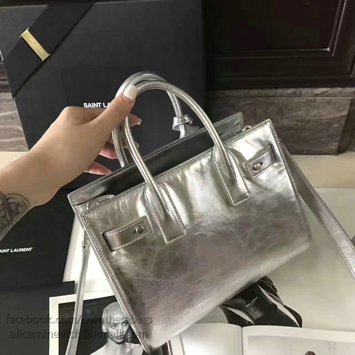 Saint Laurent Small Sac De Jour Souple Bag Silver 466283