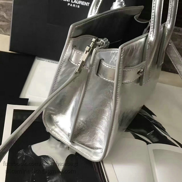 Saint Laurent Small Sac De Jour Souple Bag Silver 466283