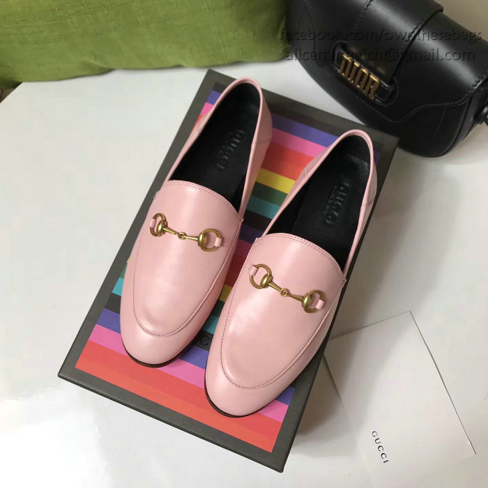 Gucci Calfskin Leather Loafers Pink GS02