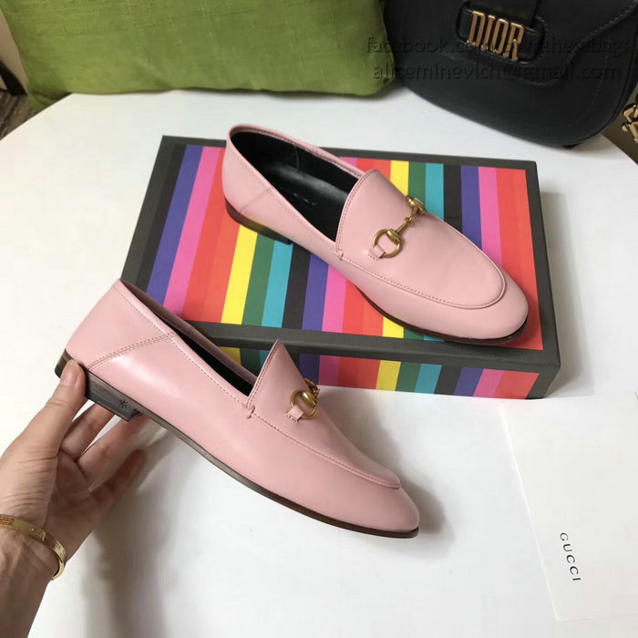 Gucci Calfskin Leather Loafers Pink GS02