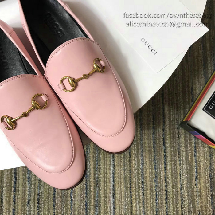 Gucci Calfskin Leather Loafers Pink GS02