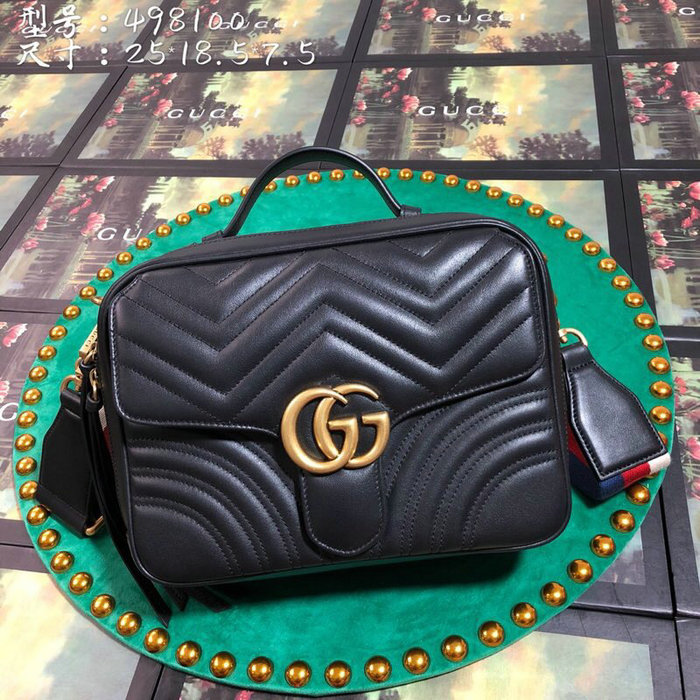 Gucci GG Marmont Small Shoulder Bag Black 498100