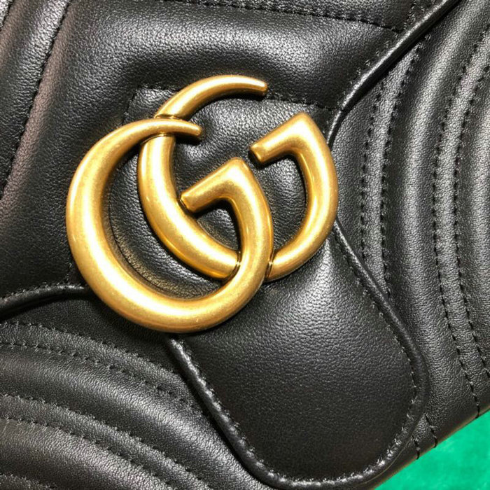 Gucci GG Marmont Small Shoulder Bag Black 498100