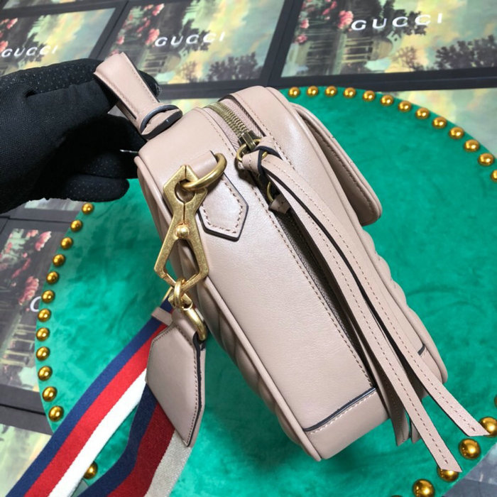 Gucci GG Marmont Small Shoulder Bag Nude 498100