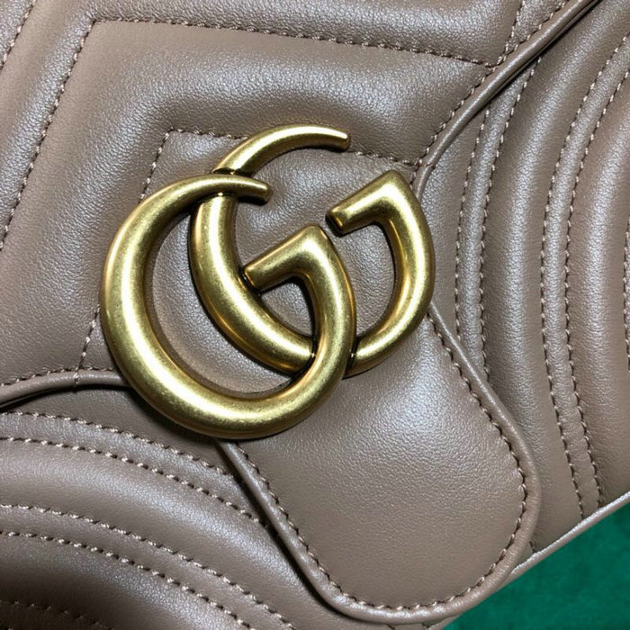 Gucci GG Marmont Small Shoulder Bag Nude 498100